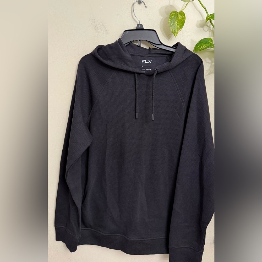 FLX Men's Black Hoodie - Picture 3 of 7